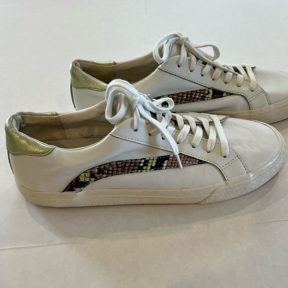 Madewell Women’s Sneakers Size 11 Sidewalk Low Top Snake Print Leather AH767 - Picture 2 of 13